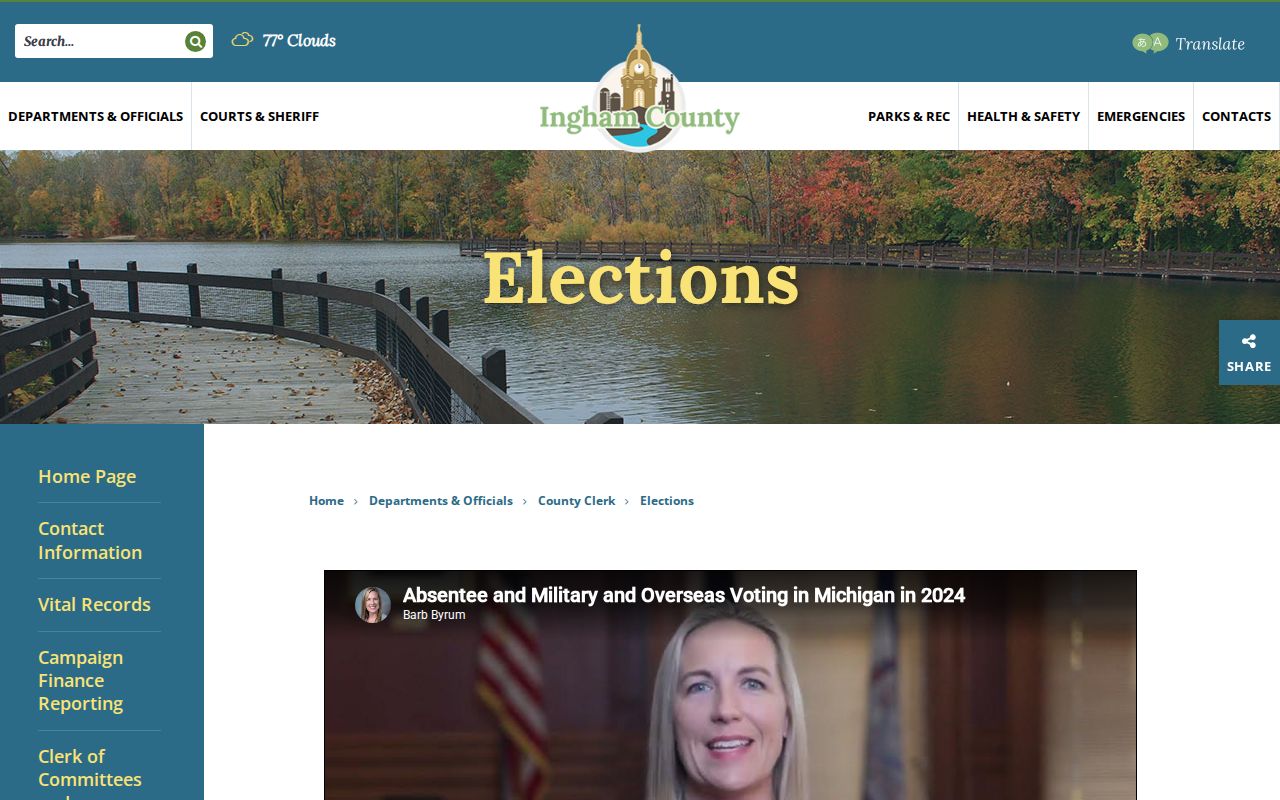 East Lansing residents directory Ingham County elections office